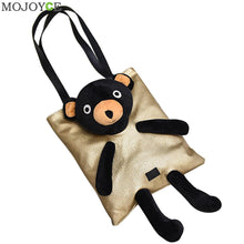 Cute Cartoon Bear Women Bags Totes PU Leather Shoulder Bag Leisure Large Women Leather Handbag Funny Animal Package ELY