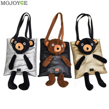 Cute Cartoon Bear Women Bags Totes PU Leather Shoulder Bag Leisure Large Women Leather Handbag Funny Animal Package ELY