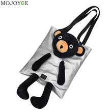 Cute Cartoon Bear Women Bags Totes PU Leather Shoulder Bag Leisure Large Women Leather Handbag Funny Animal Package ELY