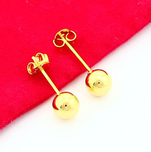 24K Gold Plated Earring Yellow Gold Golden Earring Women Wedding Gift YHDE 12 ELY