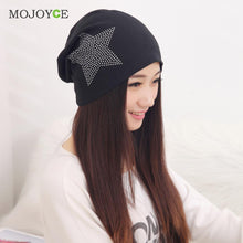 Knit Baggy Beanie Hat Star Print Warm Hats Head Cap Women Beanies Bonnet Head Cap for Girls Women ELY