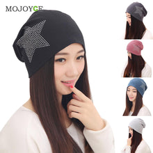 Knit Baggy Beanie Hat Star Print Warm Hats Head Cap Women Beanies Bonnet Head Cap for Girls Women ELY