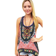 Blusas Femininas Women Tank Tops Boho Print Blouses Shirt Sleeveless Crop Tops Casual Women Tops1STL ELY
