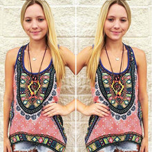 Blusas Femininas Women Tank Tops Boho Print Blouses Shirt Sleeveless Crop Tops Casual Women Tops1STL ELY