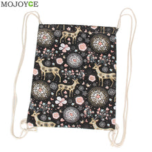 Canvas Bag Christmas Animal Printed Backpack Printing Backpacks Small Animal Elk School Bags For Teenager Back Pack ELY