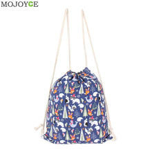 Canvas Bag Christmas Animal Printed Backpack Printing Backpacks Small Animal Elk School Bags For Teenager Back Pack ELY