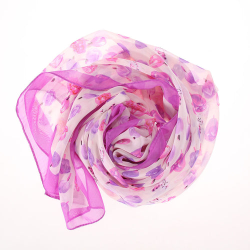 Girls Women Long Soft Lady Shawl Silk Chiffon Scarf Warm Warmer Women Apparent Accessary 1STL ELY