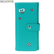 Ladies PU Purse Cartoon Print Women's Wallets Cowhide 4 Colors Long Design Leather Womens Wallets And Purses ELY