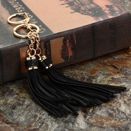 Leather Tassels Luxury Car Keychain Bag Pendant Ornament 1STL ELY