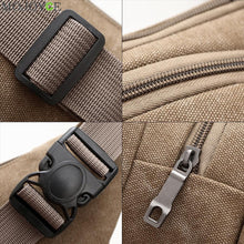 Men Chest Bag Canvas Leisure Waist Bag Crossbody Organizer Messenger Shoulder Waist Packs Phone Pocket Chest Pack ELY