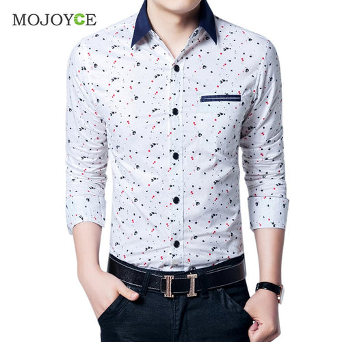 Men Dress Shirts Long Sleeve Casual Slim Fit Dress Stylish Plaids Shirts Business Slim Fit Cotton Shirt Plus Size ELY