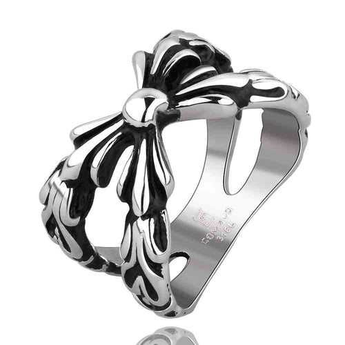 Men jewelry mens Stainless Steel Ringblack cool bow Finger Rings MAYAR 4 ELY