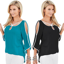 Off Shoulder Top Solid Irregular Blouse Women Tops and Blouses Blusas Women Blouses Blusa Feminino ELY