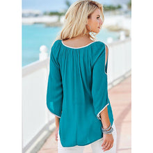 Off Shoulder Top Solid Irregular Blouse Women Tops and Blouses Blusas Women Blouses Blusa Feminino ELY