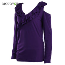 Off the Shoulder Tops for Women Flouncing Strapless Long Sleeve T Shirt Women Blusa Shirt Women Tee Shirt Femme ELY