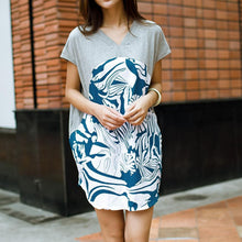 Printed Tee Shirt Sexy Women Ladies Batwing Loose T-shirt Irregular Split Long Tops Short Sleeve Slit Blusas Tee ELY
