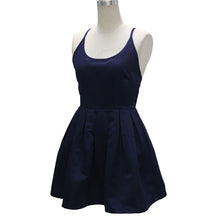 Sleeveless Spaghetti Strap Cross Back Dress Women Casual Party Gowns Backless Dress ELY