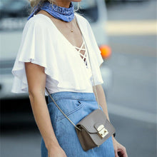 White Women Blouses Fly Sleeve Shirt Women Chest Cross Straps Sexy Short Blusa Deep V-neck Tigh Blusas Women Tops ELY