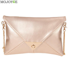 Women Message Bags with Chain Faux Leather Women Bag Envelope Women Leather Handbag Shoulder Crossbody Bag Clutch ELY