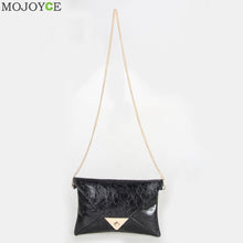 Women Message Bags with Chain Faux Leather Women Bag Envelope Women Leather Handbag Shoulder Crossbody Bag Clutch ELY
