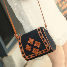 Women Solid PU Leather Handbag Shoulder Bags Lady Messenger Bag Candy Crossbody Bags Flower Decoor 1STL ELY