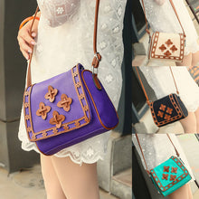 Women Solid PU Leather Handbag Shoulder Bags Lady Messenger Bag Candy Crossbody Bags Flower Decoor 1STL ELY