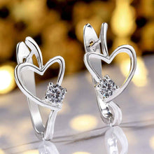 silver-plated earing heart U stud Earring silver plated Earrings 6 3 ELY
