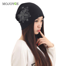 able Warm Women Hat Diamond Floral Knit Gorro Beanie Hip Hop Cap Hats for Women Gorras Planas Slouch Skullies Bonnet ELY