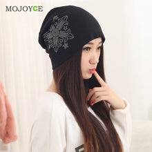 able Warm Women Hat Diamond Floral Knit Gorro Beanie Hip Hop Cap Hats for Women Gorras Planas Slouch Skullies Bonnet ELY