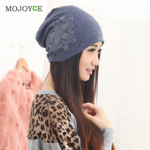 able Warm Women Hat Diamond Floral Knit Gorro Beanie Hip Hop Cap Hats for Women Gorras Planas Slouch Skullies Bonnet ELY