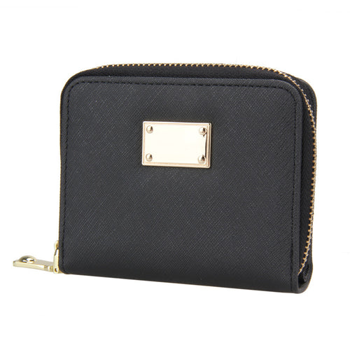 Fasion Ladies PU Leather Short Zipper Matte Cross Pattern Wallet Famous Brand Card Holder Clutch Wallets Money Bag ELY