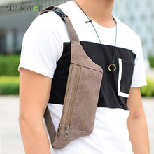 Fasion Men Canvas Bag Cellphone Waist Bag Chest Pack Messenger Belt Bag bolsa feminina bolsos mujer sac a main ELY