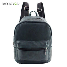 Fasion PU Leather Rivet Backpack Bagpack Rucksack Women Retro Crack Pattern Mochila Feminina School Bags for Teenagers ELY