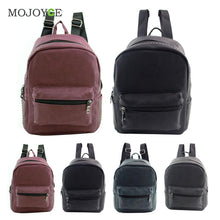 Fasion PU Leather Rivet Backpack Bagpack Rucksack Women Retro Crack Pattern Mochila Feminina School Bags for Teenagers ELY