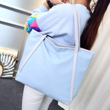 Fasion Women Leather Handbag Nylon PU Leather Ladies Shoulder Bag Shopping Tote Beach Bag Designer Clutch bolsa feminina ELY