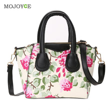 Fasion Women Leather Hangbags Floral Print PU Handbag Shoulder Tote Crossbody Bags sac a main Bolsa Feminina Clutch ELY