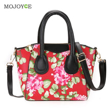 Fasion Women Leather Hangbags Floral Print PU Handbag Shoulder Tote Crossbody Bags sac a main Bolsa Feminina Clutch ELY