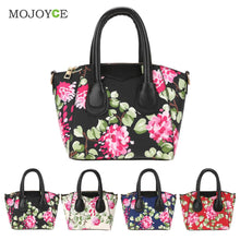 Fasion Women Leather Hangbags Floral Print PU Handbag Shoulder Tote Crossbody Bags sac a main Bolsa Feminina Clutch ELY