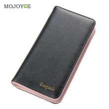 Fasion Women Long Size Wallet PU Leather Large Capacity Zipper Card Holder Fold Wallet Portefeuille Clutch Carteras Mujer ELY
