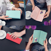 Fasion Women Long Size Wallet PU Leather Large Capacity Zipper Card Holder Fold Wallet Portefeuille Clutch Carteras Mujer ELY