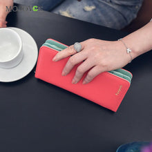 Fasion Women Long Size Wallet PU Leather Large Capacity Zipper Card Holder Fold Wallet Portefeuille Clutch Carteras Mujer ELY