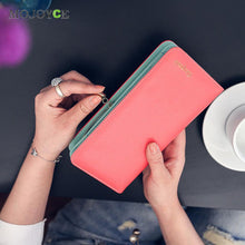 Fasion Women Long Size Wallet PU Leather Large Capacity Zipper Card Holder Fold Wallet Portefeuille Clutch Carteras Mujer ELY