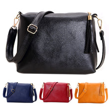 Fasion Women PU Leather Lady Tassel leisure Satchel Pack Lady Crossbody Shoulder Messenger Bag Candy Color Bags For Women ELY