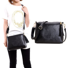 Fasion Women PU Leather Lady Tassel leisure Satchel Pack Lady Crossbody Shoulder Messenger Bag Candy Color Bags For Women ELY