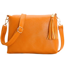 Fasion Women PU Leather Lady Tassel leisure Satchel Pack Lady Crossbody Shoulder Messenger Bag Candy Color Bags For Women ELY