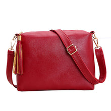 Fasion Women PU Leather Lady Tassel leisure Satchel Pack Lady Crossbody Shoulder Messenger Bag Candy Color Bags For Women ELY