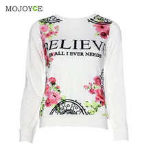 Floral Printing Hoodies Women Sweatshirt Hooded Letter Print Long Sleeve Loose Pink Hoodies Sweatshirt Women ELY