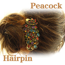 Hair Clips for Women Girls Crystal Peacock Big Hairpins Hair Accessories Barrette Donut Hair Style1STL ELY