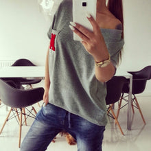 Oblique Cotton O Neck T Shirt Casual Gray Short-sleeved Pocket M T Shirt Tops Tee 1STL ELY