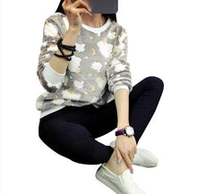 Hoodie Women Sweatshirt Cute Autum Long Sleeve Print Hoodies Women Moleton Feminine Cute Sweatshirt Women ELY